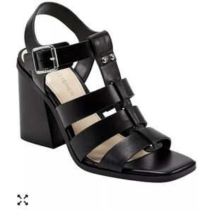 Marc Fisher Foryst Block Heel Sandals In Black NWOT